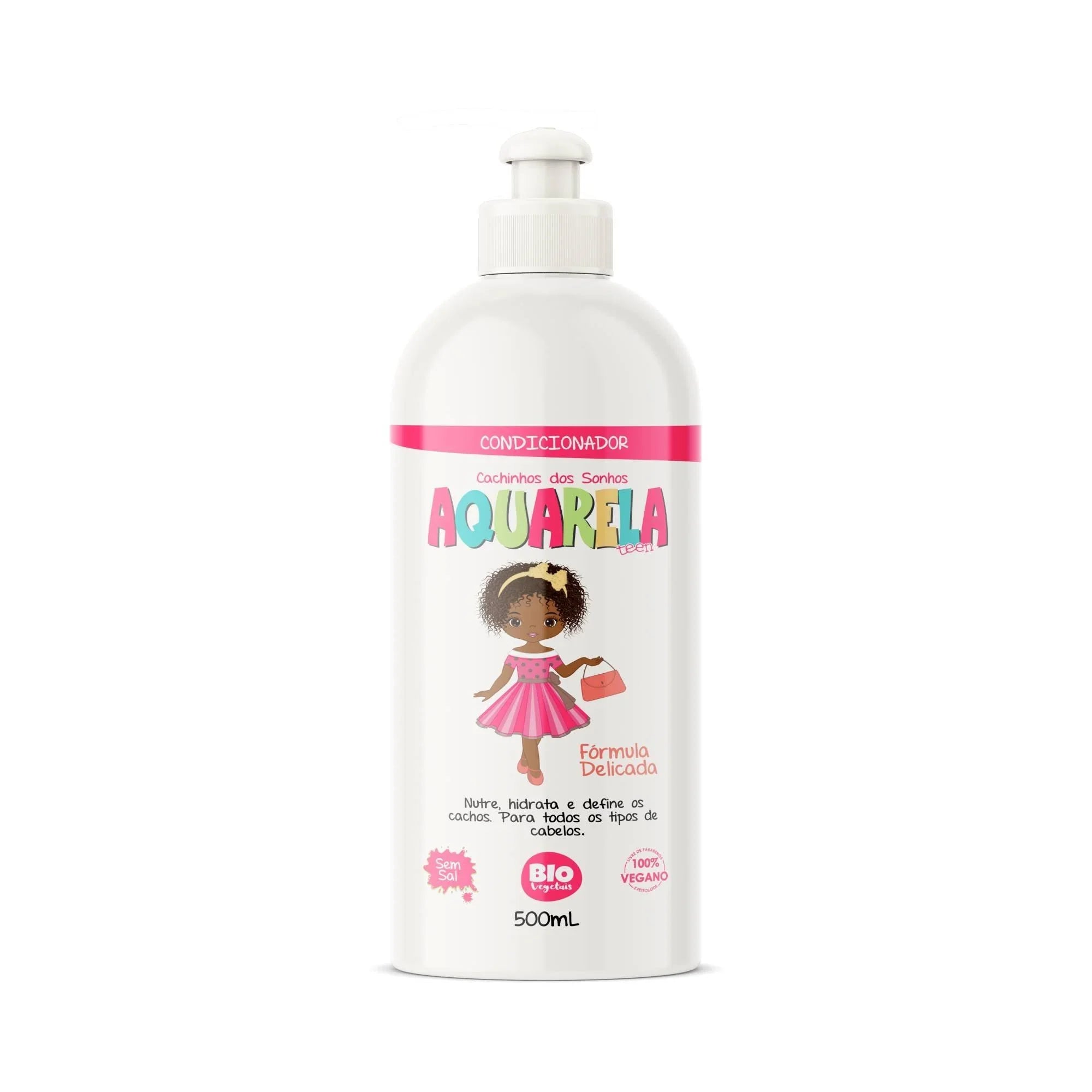 Condicionador Aquarela Teen Cachinhos dos Sonhos Biovegetais - 500ml - Trihair Cosméticos